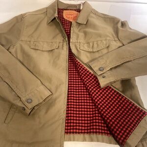 Levi Strauss Co Khaki Lightweight Full Zip Jacket mens size small